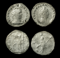 Gallienus and Salonina, Billon Antoninianus, 2-Pack!